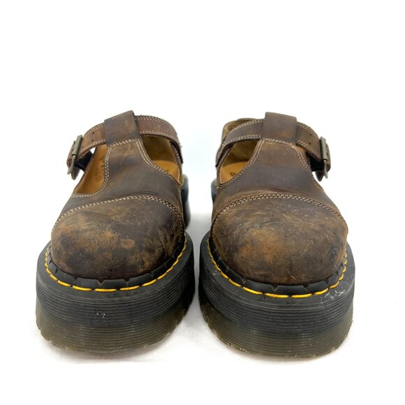 Dr. Martens Doc Martens Bethan Leather Platform Mary Janes Brown Women's 9 - Picture 5 of 10